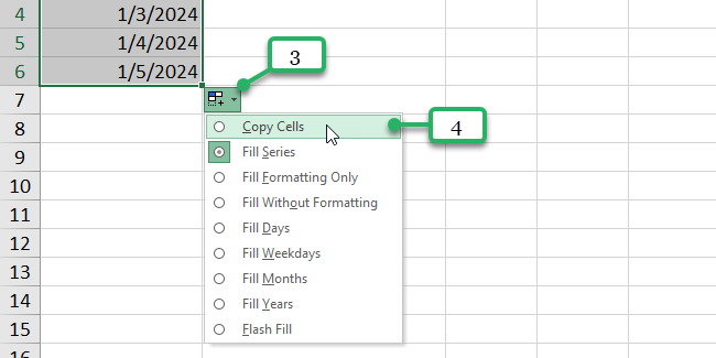 Copy cells