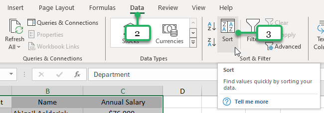 image 8 Excel sort