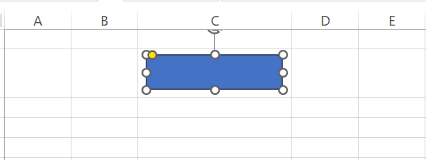 Shape drawn in excel sheet