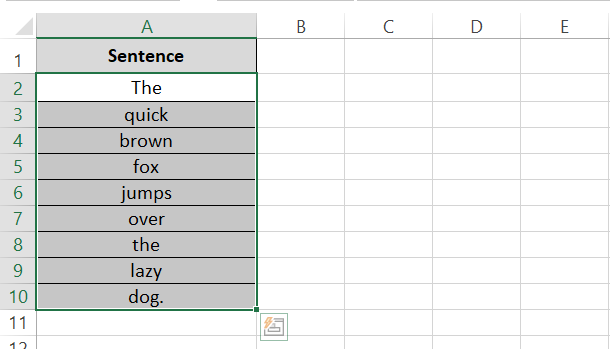 Selection of rows