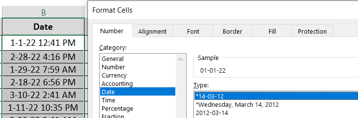23 Formatted as Short Date