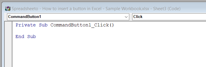 Excel VBA Editor