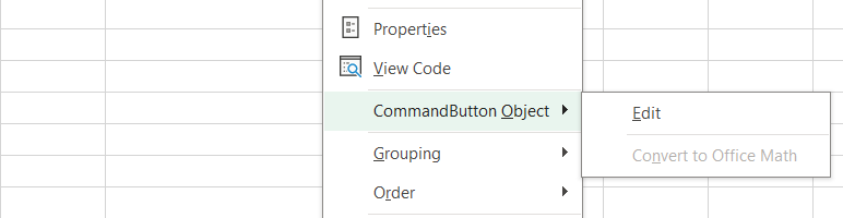 Command button object