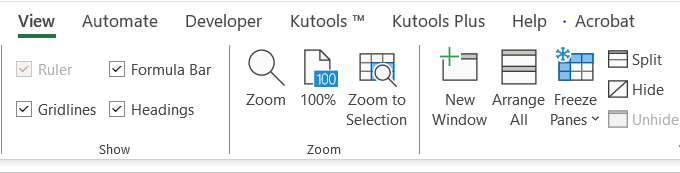 Zoom buttons