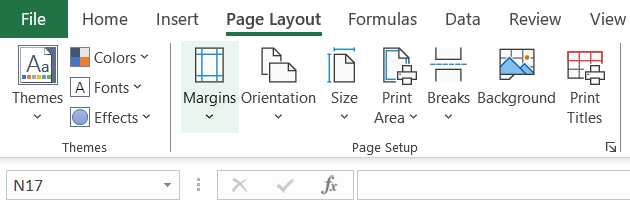 Page setup group template