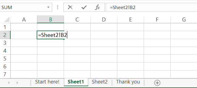 Reference to another sheet