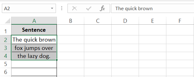 Rows combined in Excel sheet