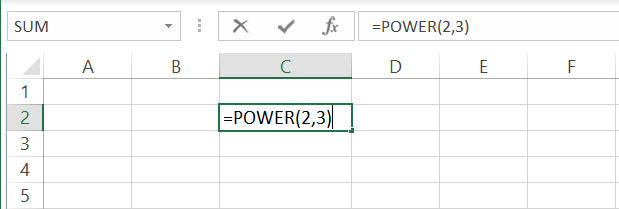 POWER function arguments