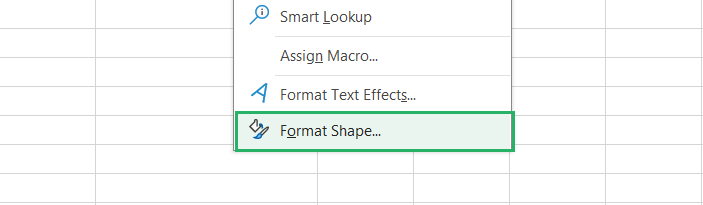 Format Shape button