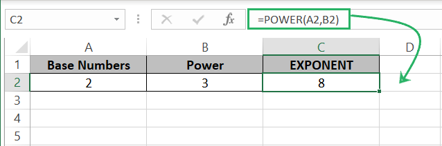 POWER function with cell references