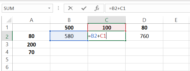 Column reference change