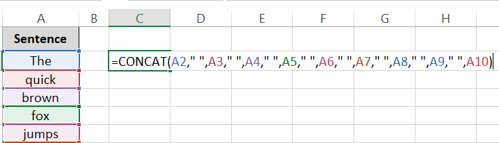 CONCAT function complete