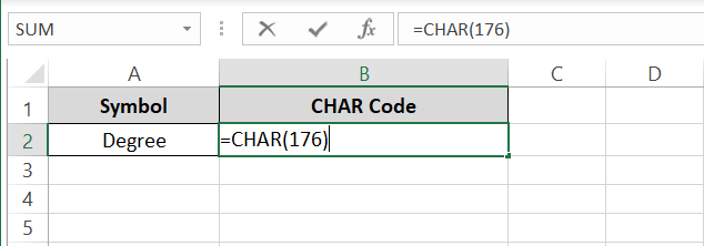 CHAR function code