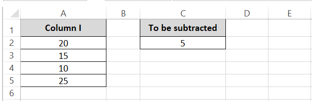 Subtraction formula of single number