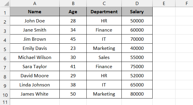 Sample dataset to copy a sheet to another