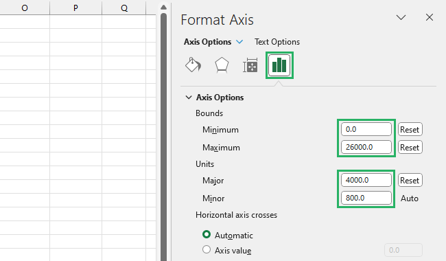 image 3 how to make a minor and major unit values tick marks