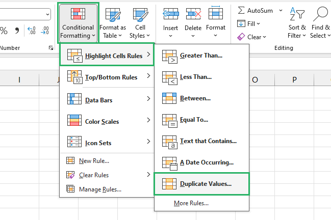 Selecting options