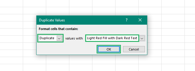 Select color for formatting