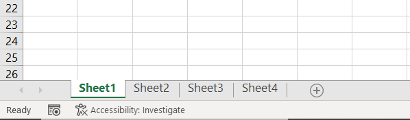 Sheet tabs in Excel