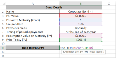 Calculate Yield to Maturity (Excel Formula YIELDMAT) - Spreadsheeto