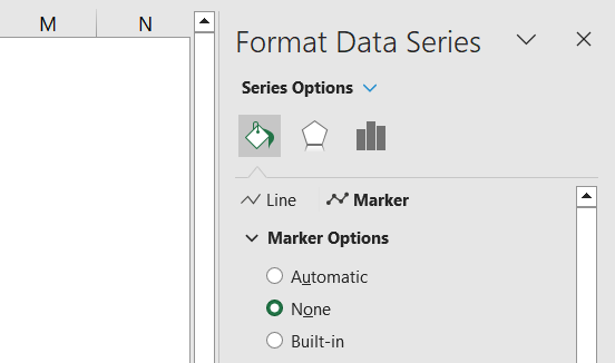Marker option set to none.