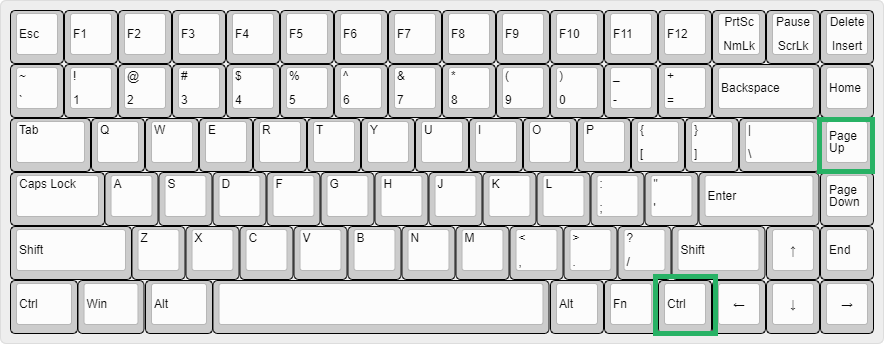 Press Ctrl + Page Up
