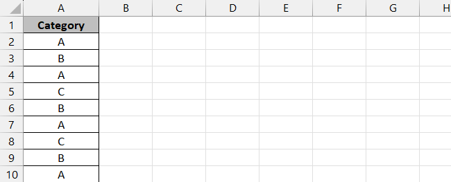 image 10 Sample data range in Excel spreadsheet