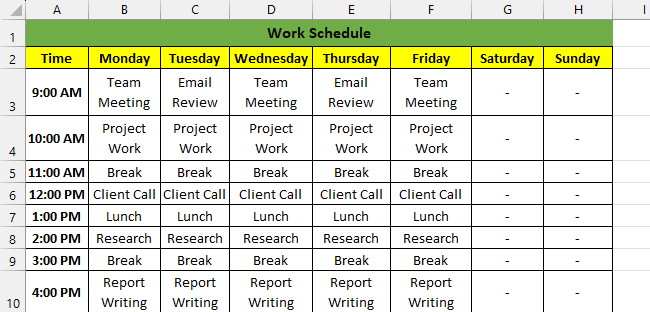 Customized employee schedule ready - Microsoft Office