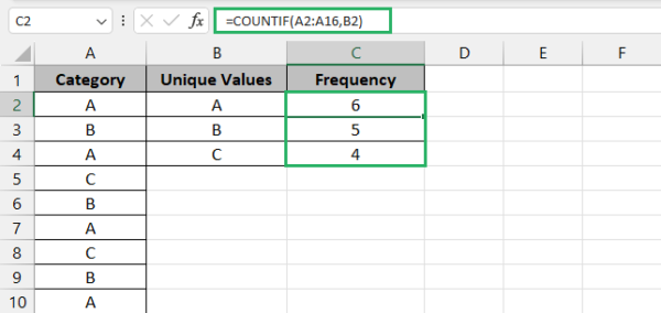 How to Make a Frequency Table in Excel (Easy Method) - Spreadsheeto