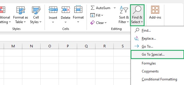 Select go to special to hide rows
