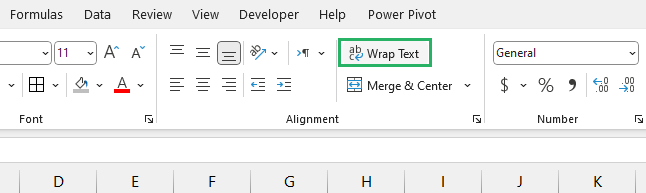 Wrap text