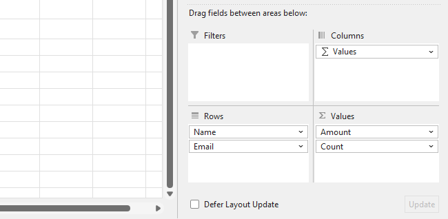 Drop columns of each data set