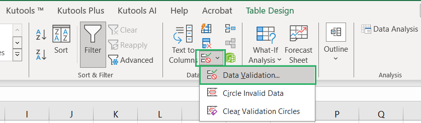 Data validation tool