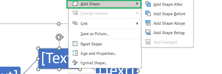 Add shapes to flow chart