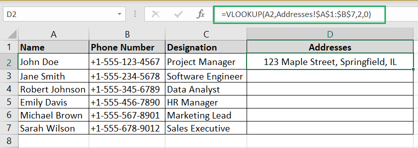 VLOOKUP get data