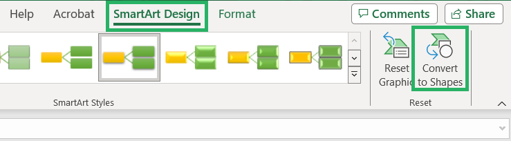 Convert Flow chart to shapes in Excel file