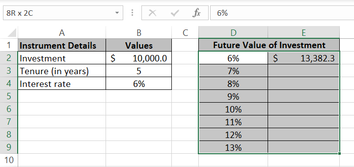 Selection of entire table