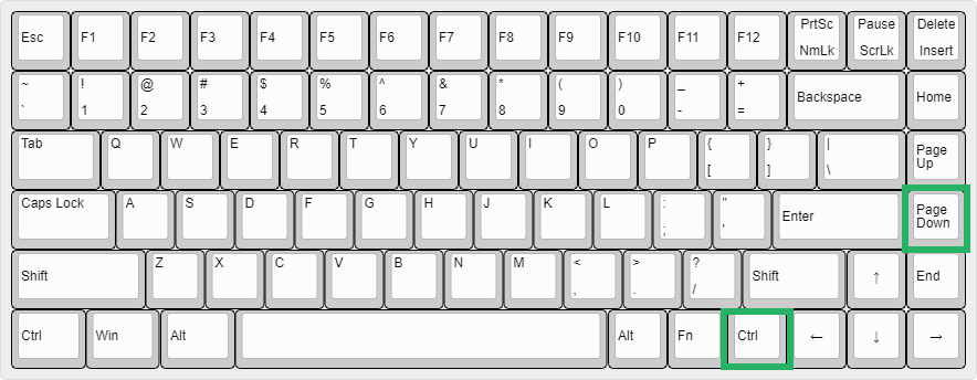 Press Ctrl and page down key