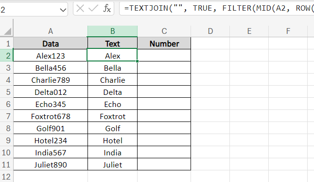 Use the LEN function to separate multiple cells in Microsoft Excel