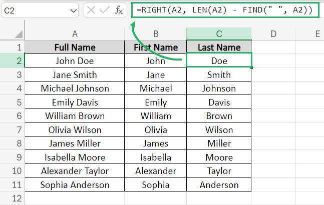 In step 2 copy down the formula in the remaining cells