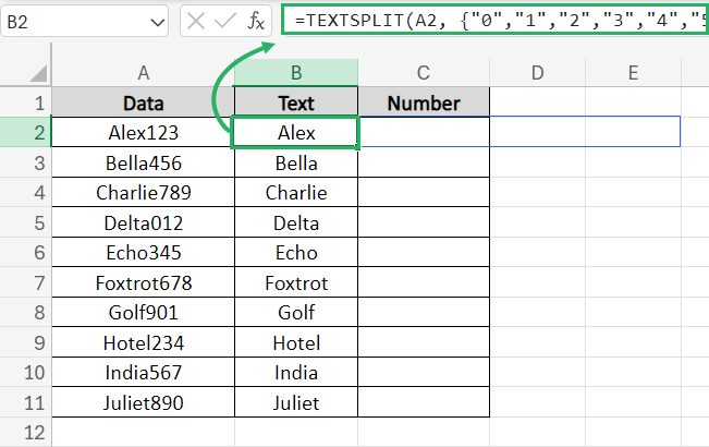 Split column to separate data in it