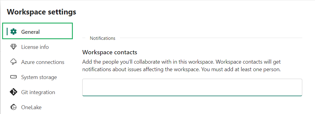 Workspace contacts