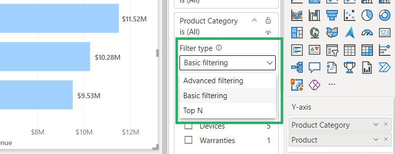 Basic and Advanced filtering