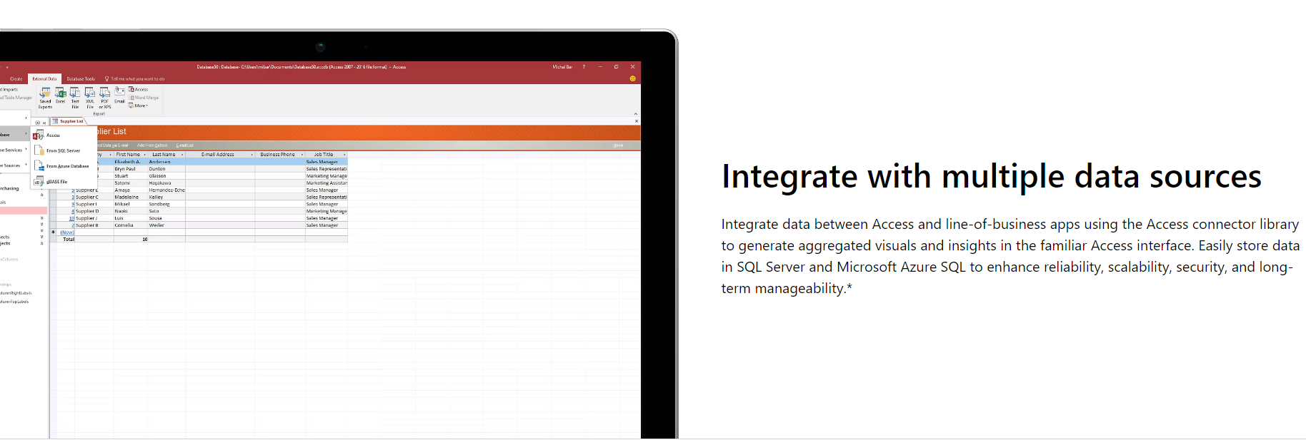 Integration with Access