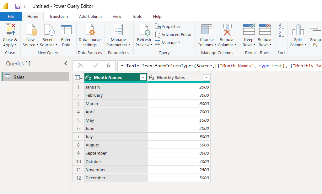 5 Image of Power Query Editor