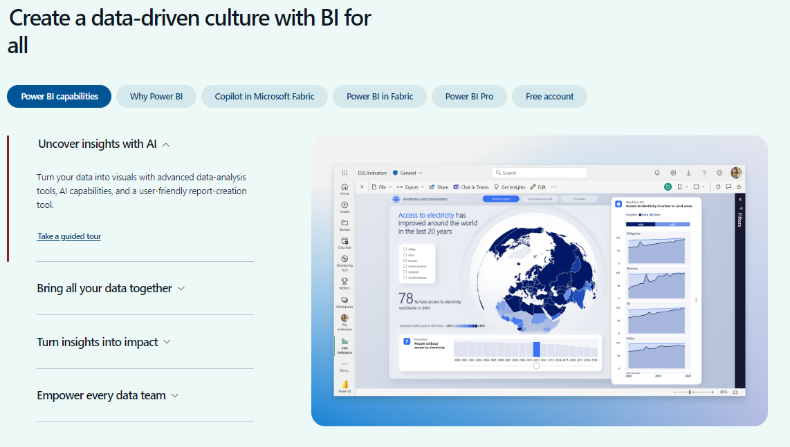 Power BI Visual tools