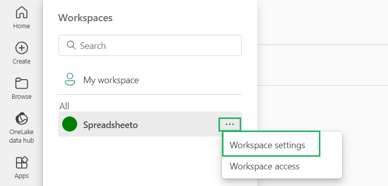 Workspace settings