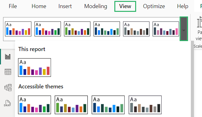 Select a theme for your histogram chart