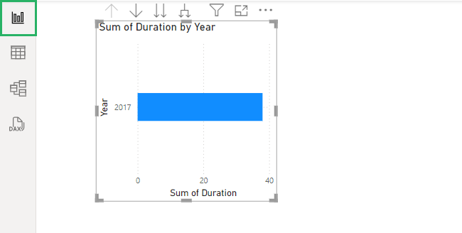 Select the Report button on the left side of the screen to open the Report view