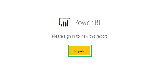 Power BI requires sign-in to see the dashboard embedded in the website.